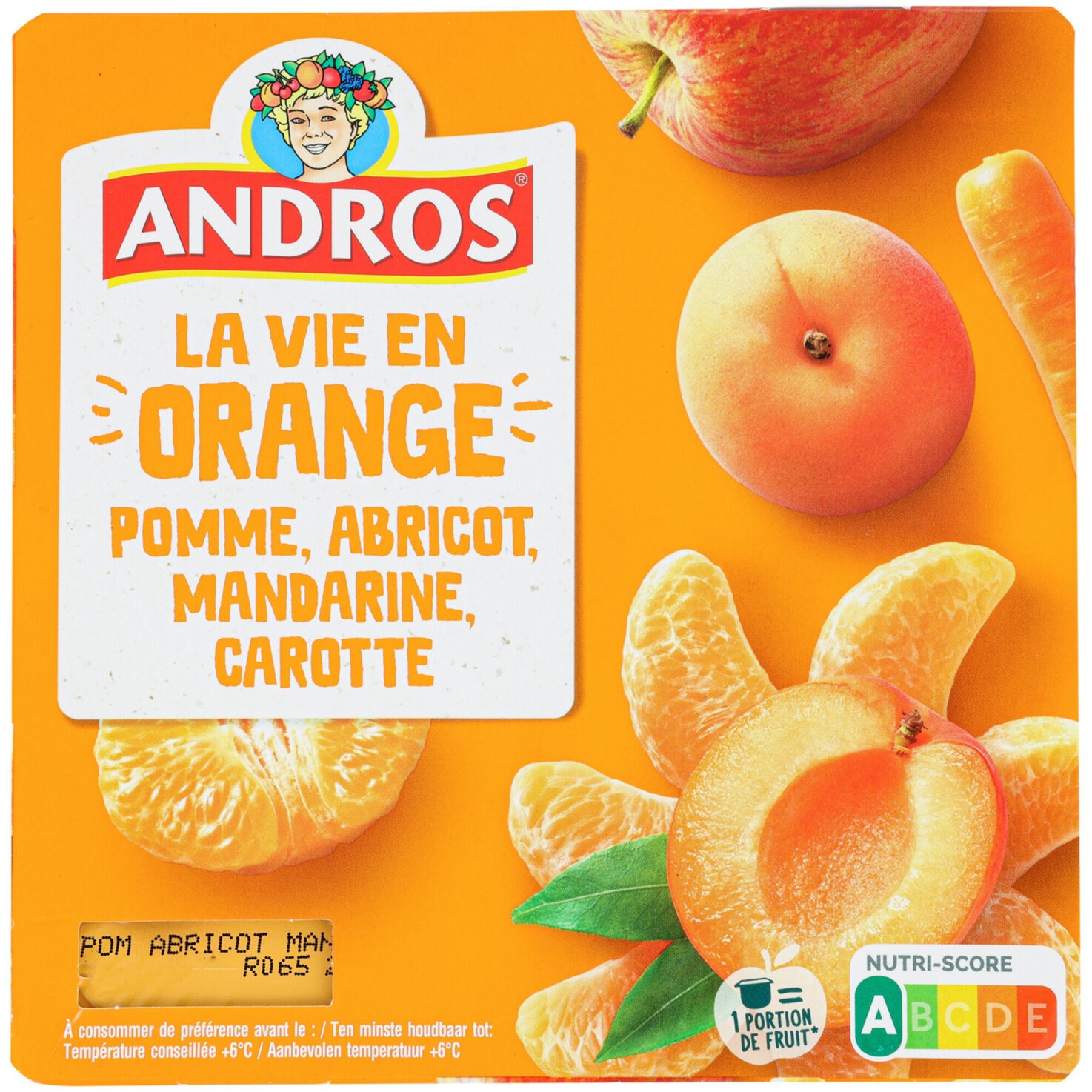 Andros La vie en couleur Orange 4x100g