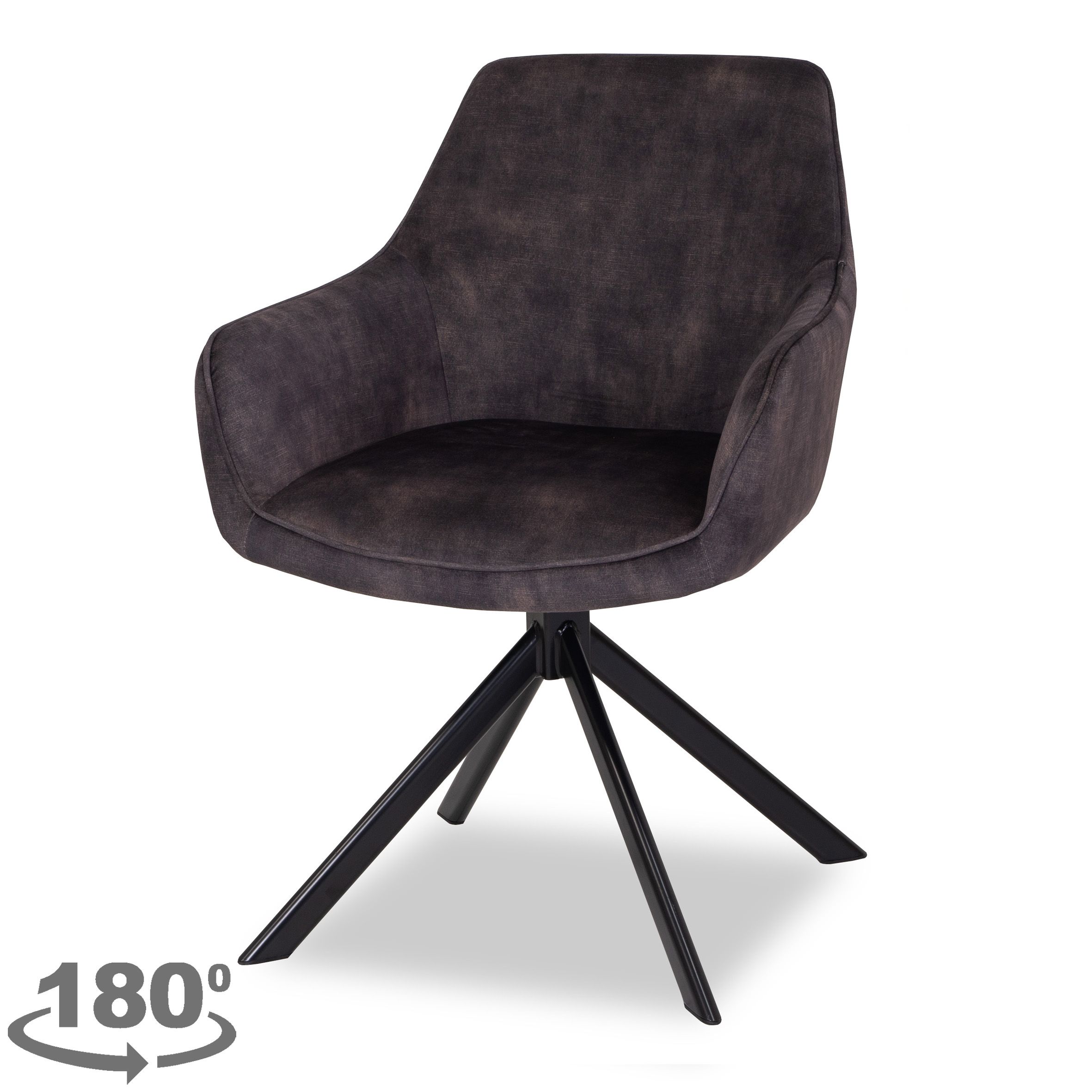 Eetkamerstoel - Velvet Graphite Salma B57 x D60 x H83.5 cm