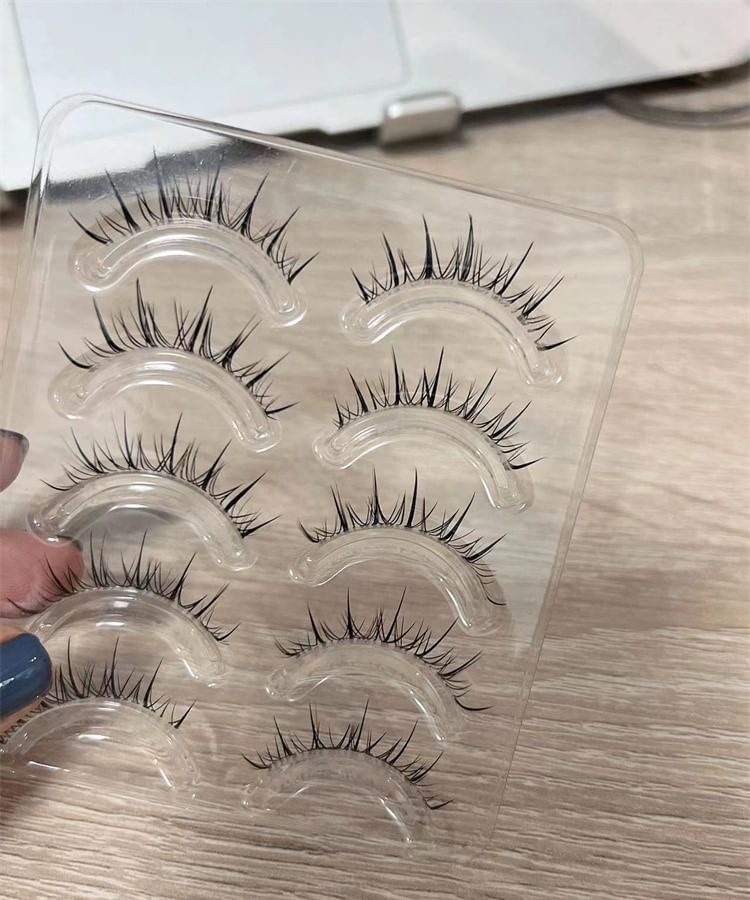 Mogugu - Set van 5 paar: natuurlijke gekruiste nepwimpers