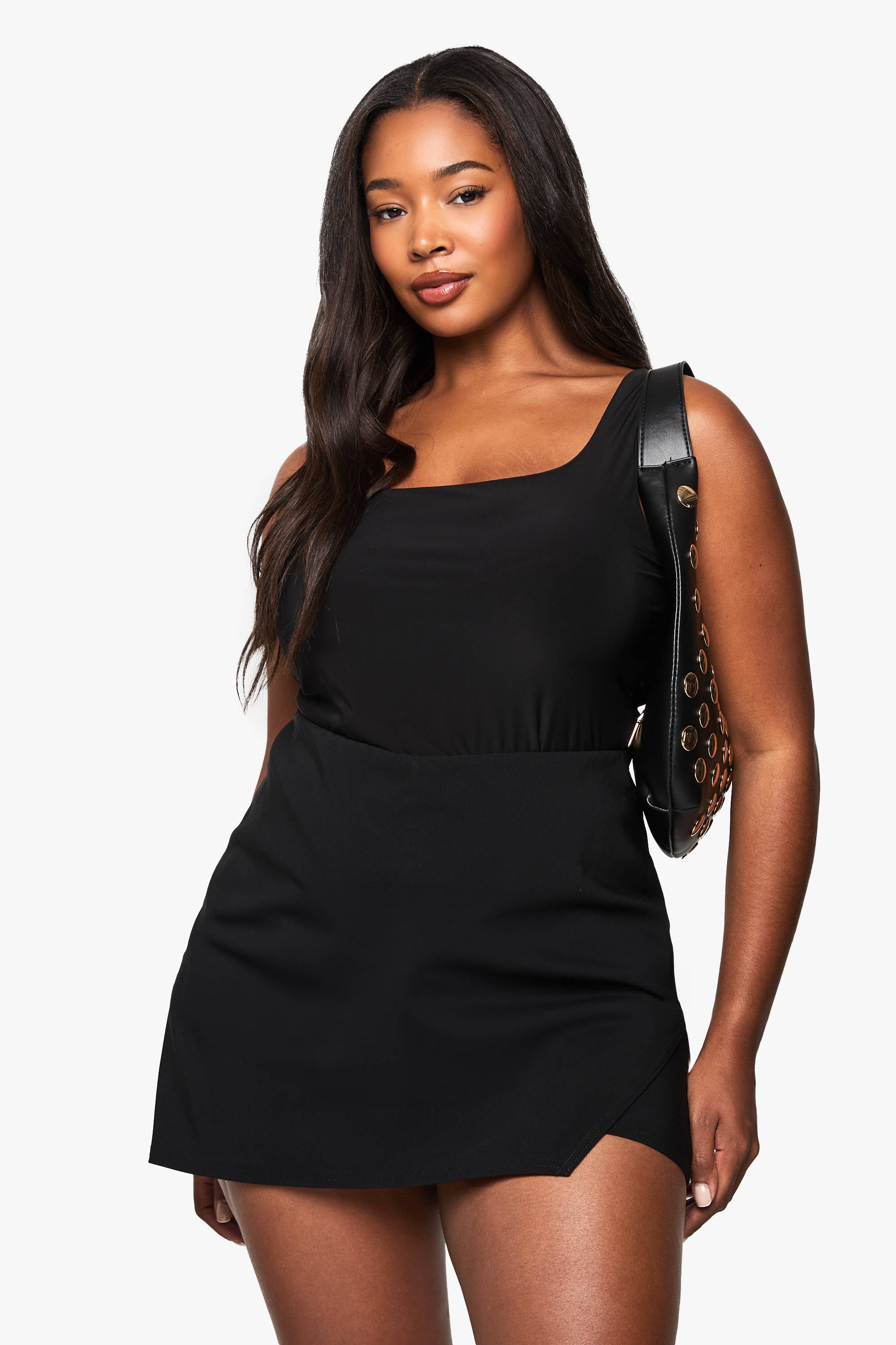 boohoo Plus Skort Bengaline à Enveloppement Plus