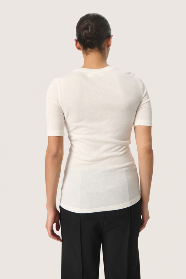 Soaked in Luxury SLFauna Tee SS Whisper white