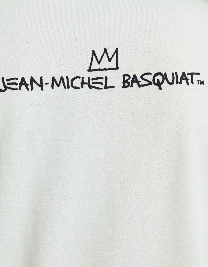 Camiseta Jean-Michel Basquiat de manga curta e corte reto