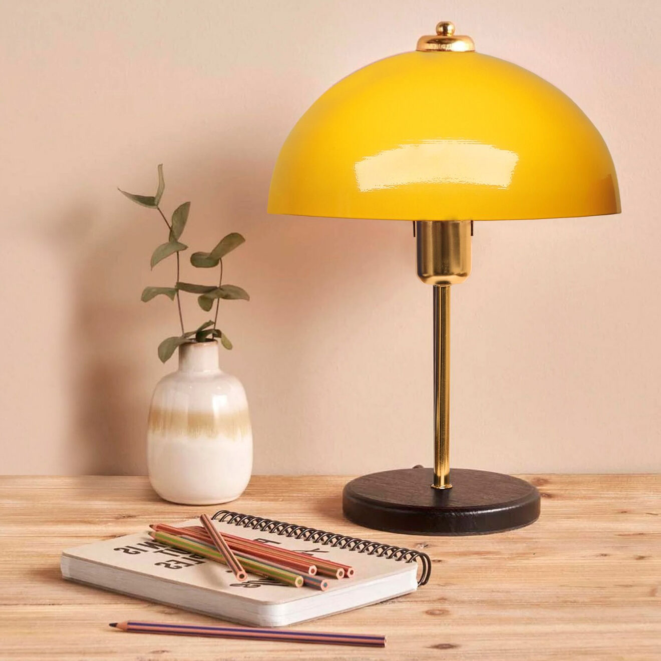 Sheen Lampe de table AYD jaune - 23x12x38 cm