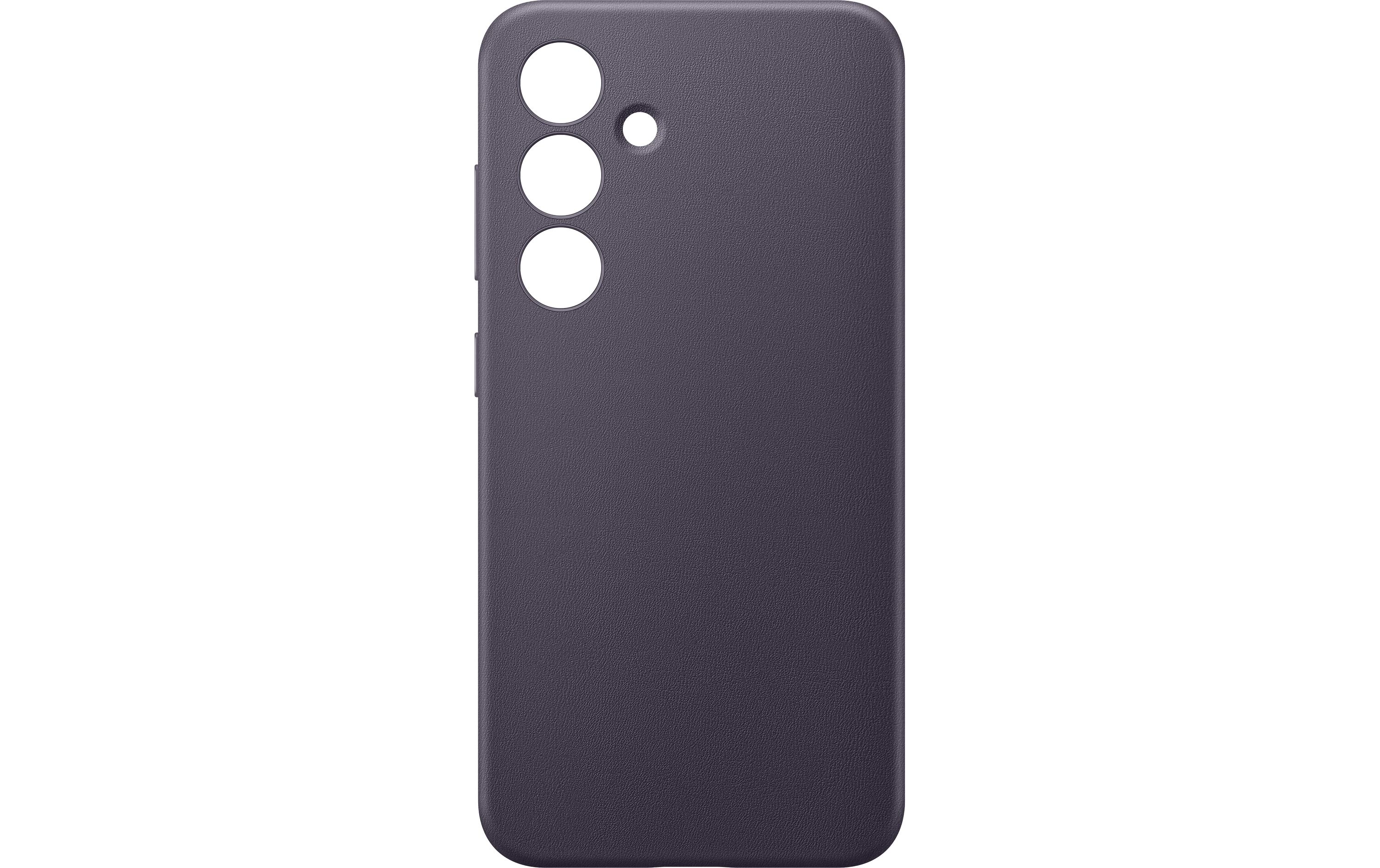 Back Cover Vegan Leather Galaxy S24 ViolettSchutzhülle aus veganem Leder für das Samsung Galaxy S24