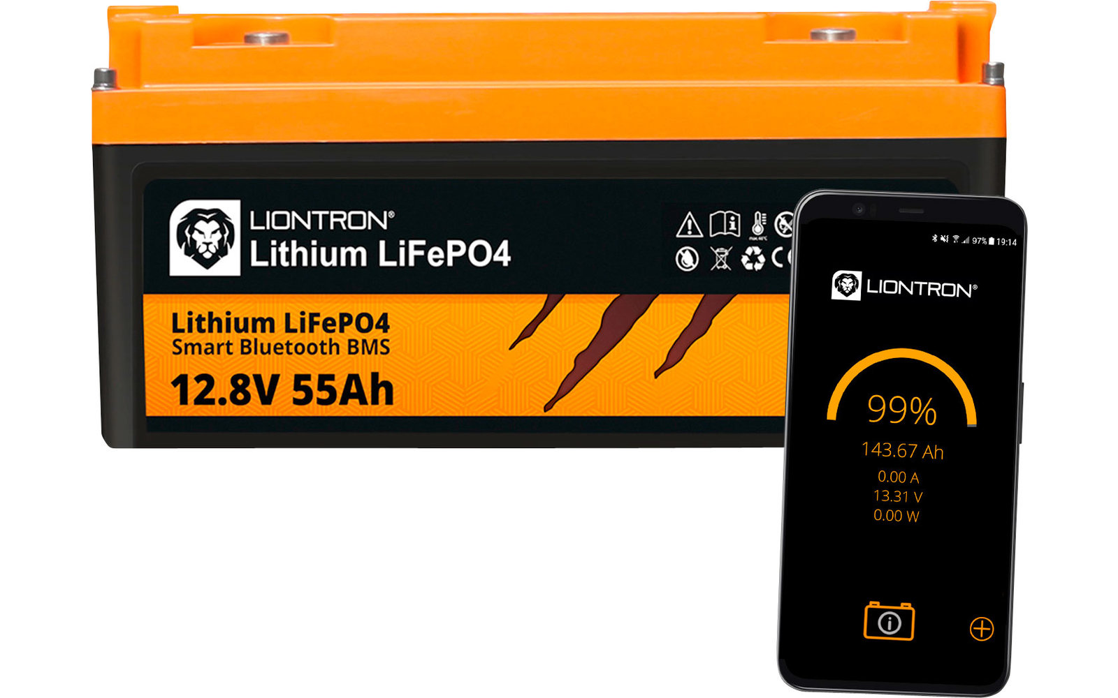 Liontron LiFePO4 Smart Bluetooth BMS Lithium-Batterie 12 V / 40 Ah