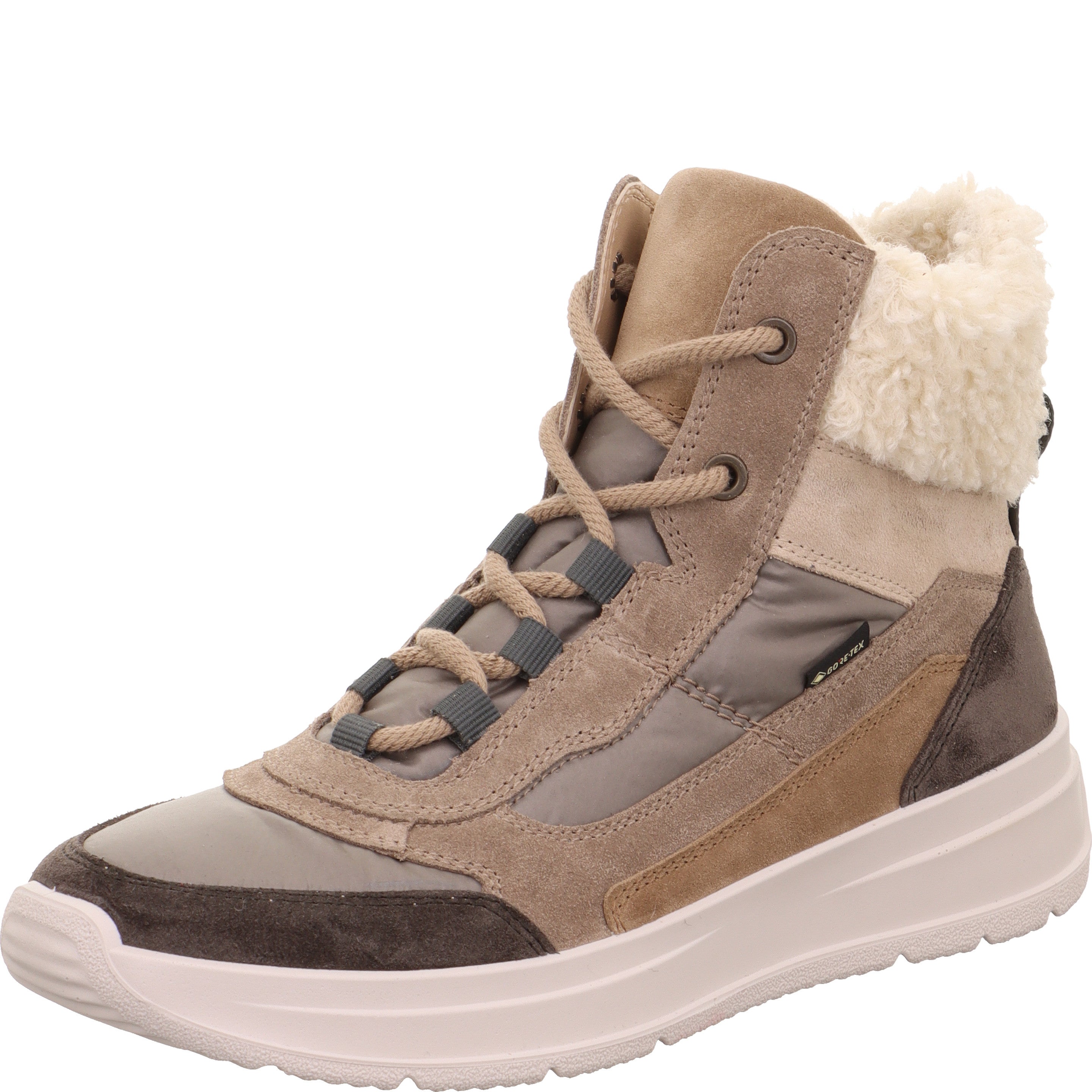 legero SPRINTER Damen  Sneaker high mit Reißverschluss - Farbe: Mehrfarbig Beige - Größe: 6
