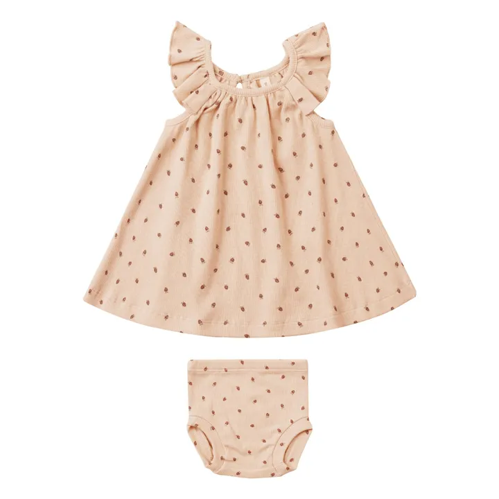 Quincy Mae Robe Volants Fraises | Beige rosé