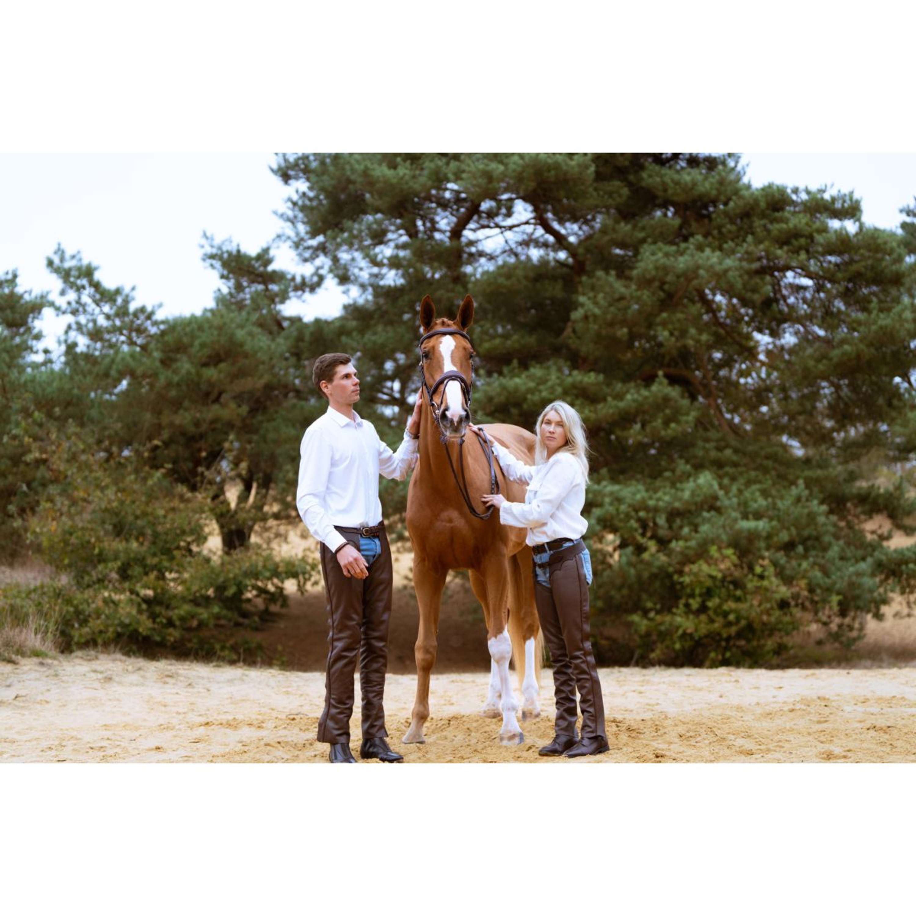 Dyon Lange Chaps Leer Standard Bruin