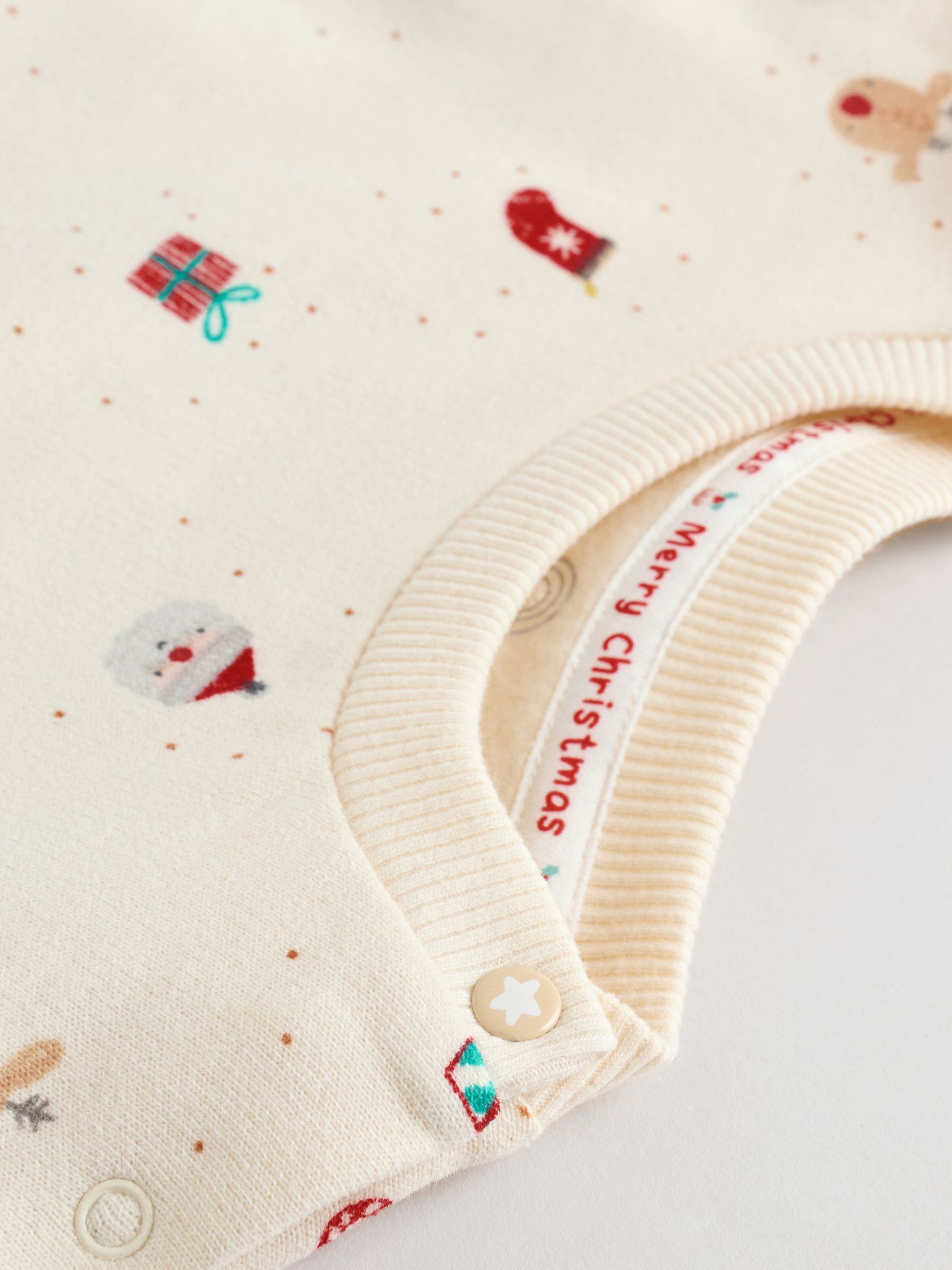 Crème - Kerstmis Sweat en Joggingbroek Baby Set (0mnd-2jr)