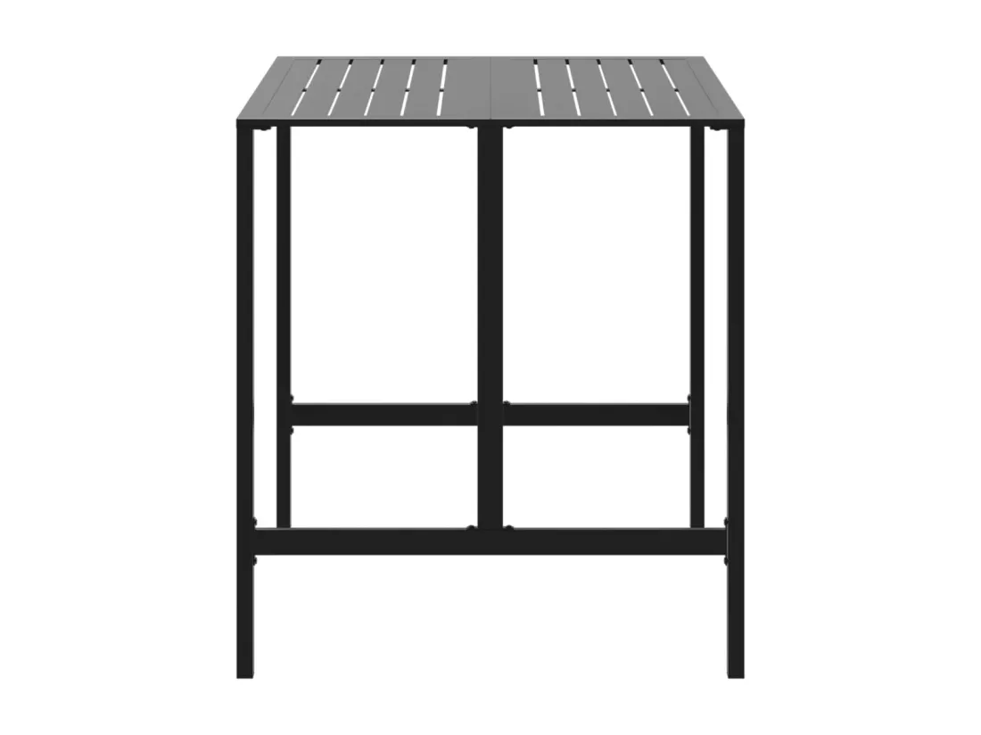 Prolenta Premium - Table de bar noir 100x100x110 cm acier enduit de poudre