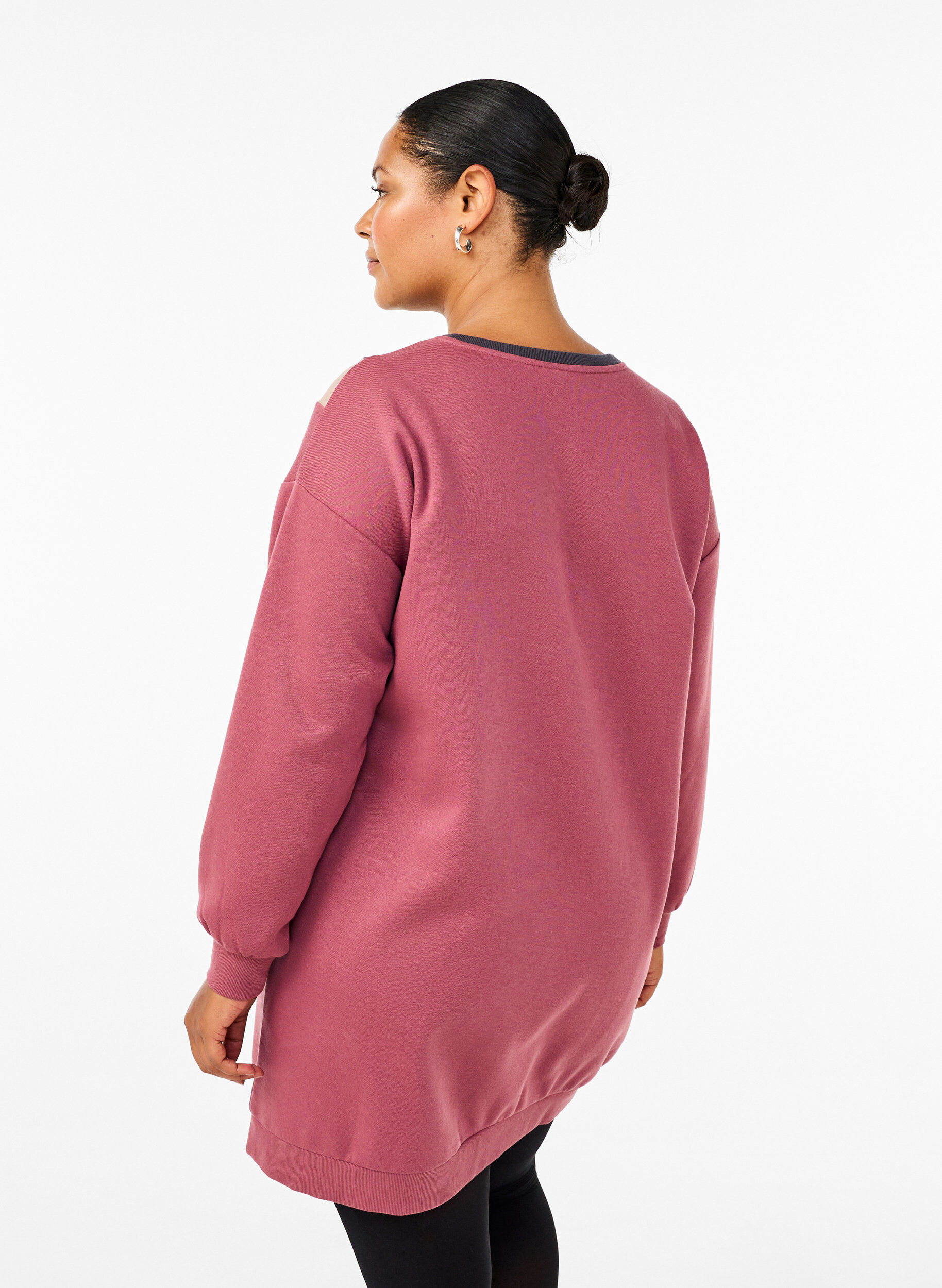 Lang sweatshirt med colorblock