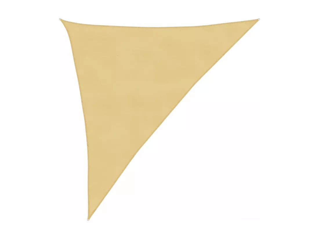 Voile d'ombrage sable 3x4x5 m 100 % polyester oxford