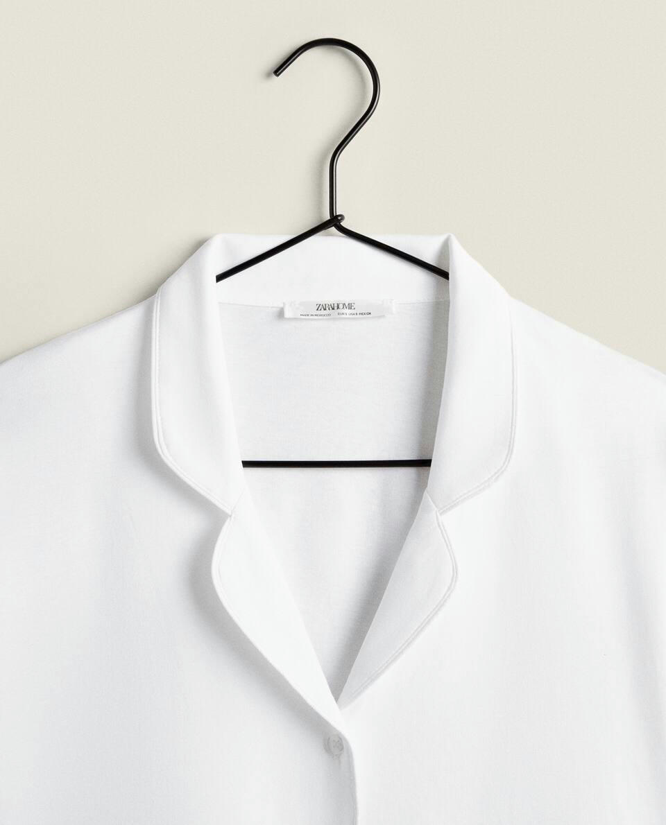 CAMISA DE ALGODÃO COM DETALHE EM VIÉS