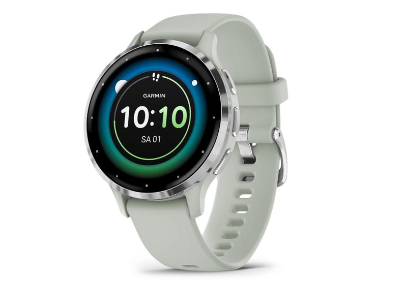 GARMIN Sportuhr Venu 3S Salbeigrau / Silber Smartwatch