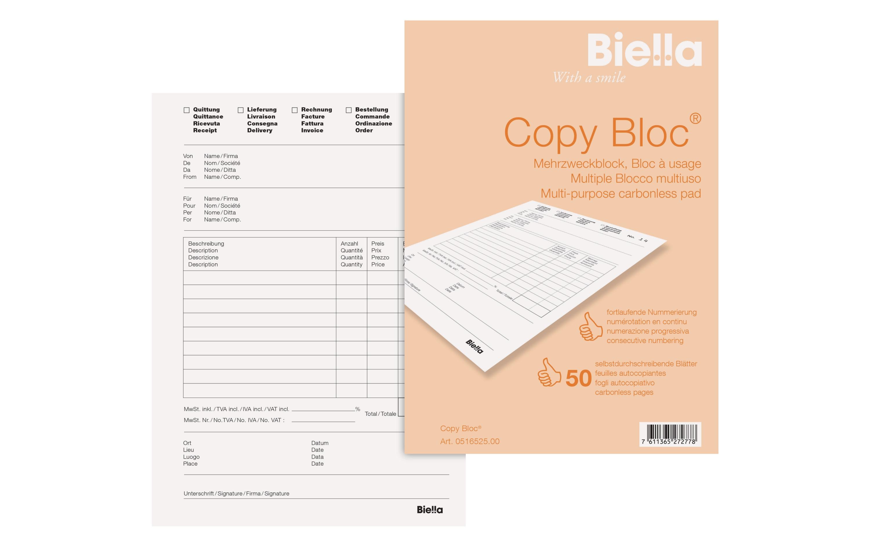 Durchschreibeblock Copy Block A5 MehrzweckblockMehrzweckblock für Durchschriften