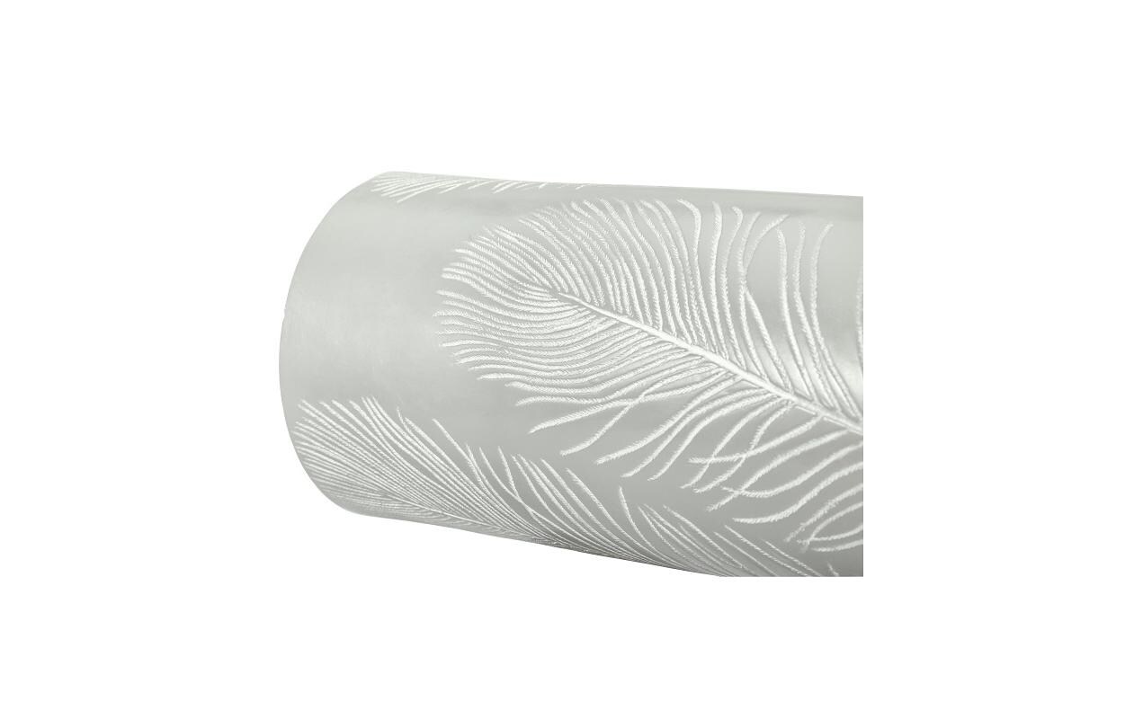 LED-Kerzen Set Cosy Feather, Ø 7.6 cm, Grau/Weiss, 2 Stk.LED-Wachskerze, 2er Set