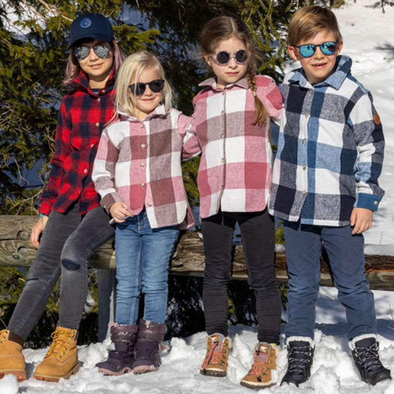 Kinder Wega Fleece Hemd-Jacke mauve