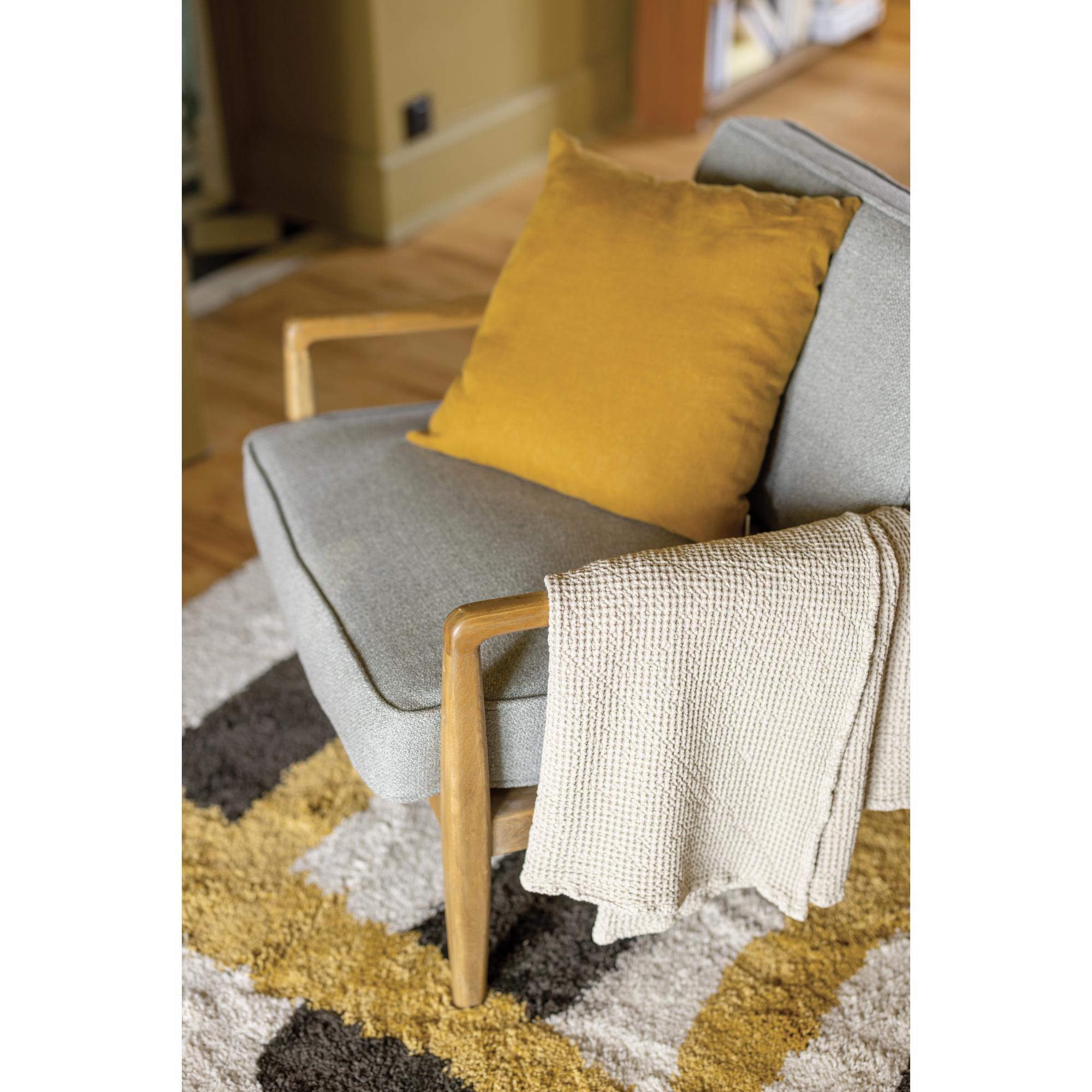 Jeté stonewashed maia sable 180 x 260 cm