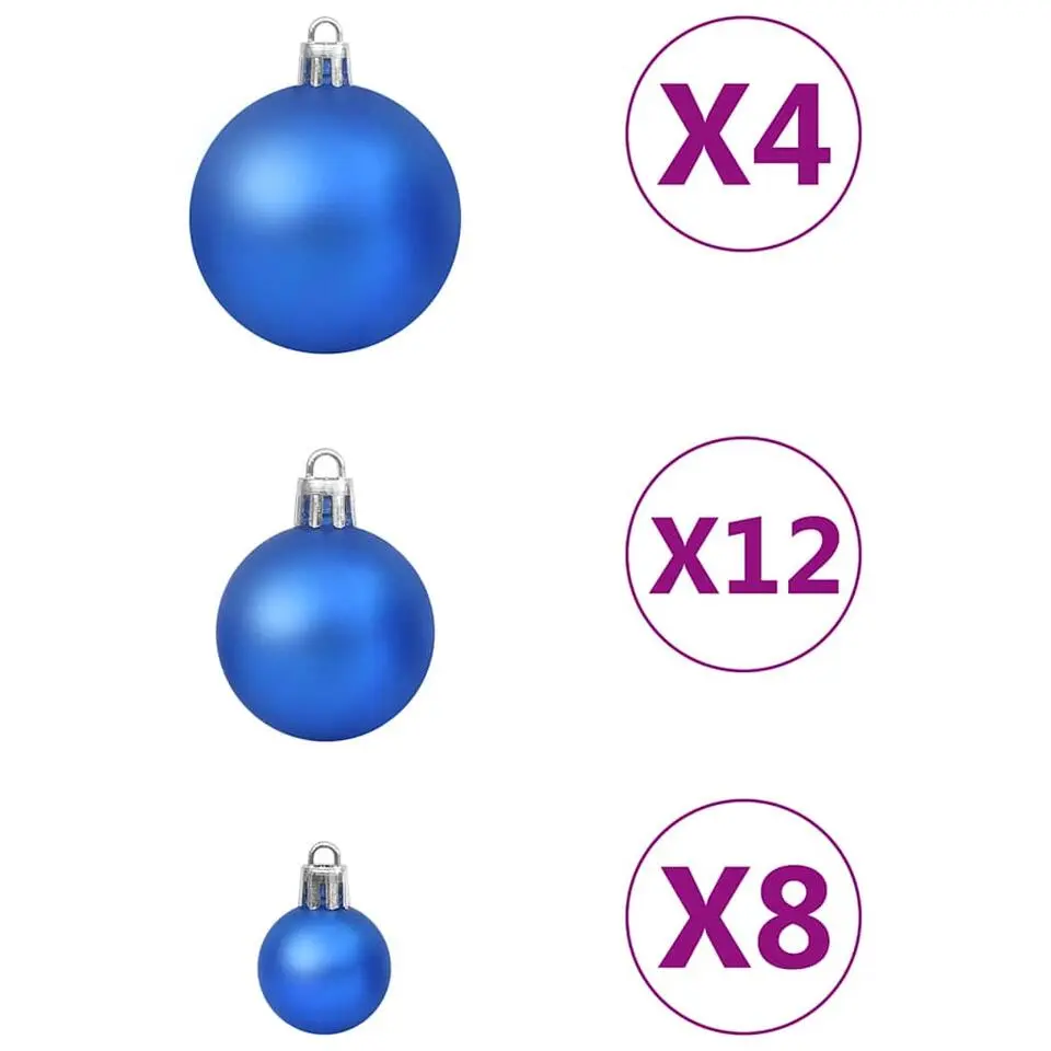 vidaXL - Kerstbal - Blauw - Kunststof