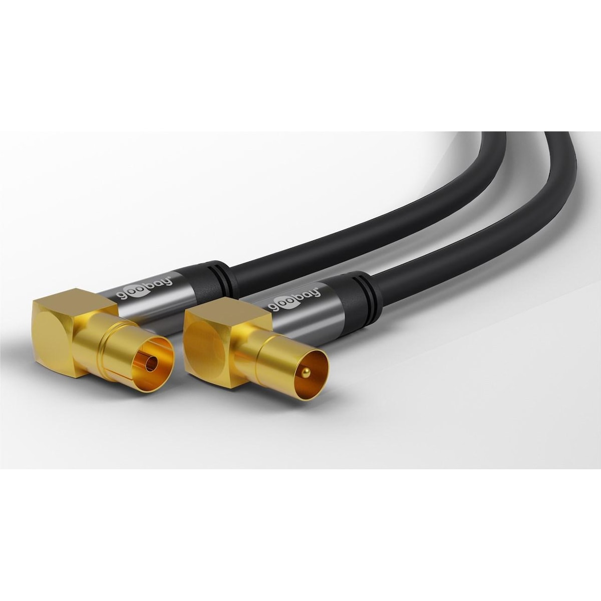 Goobay TV-antennekabel (135 dB), 4x skjermet