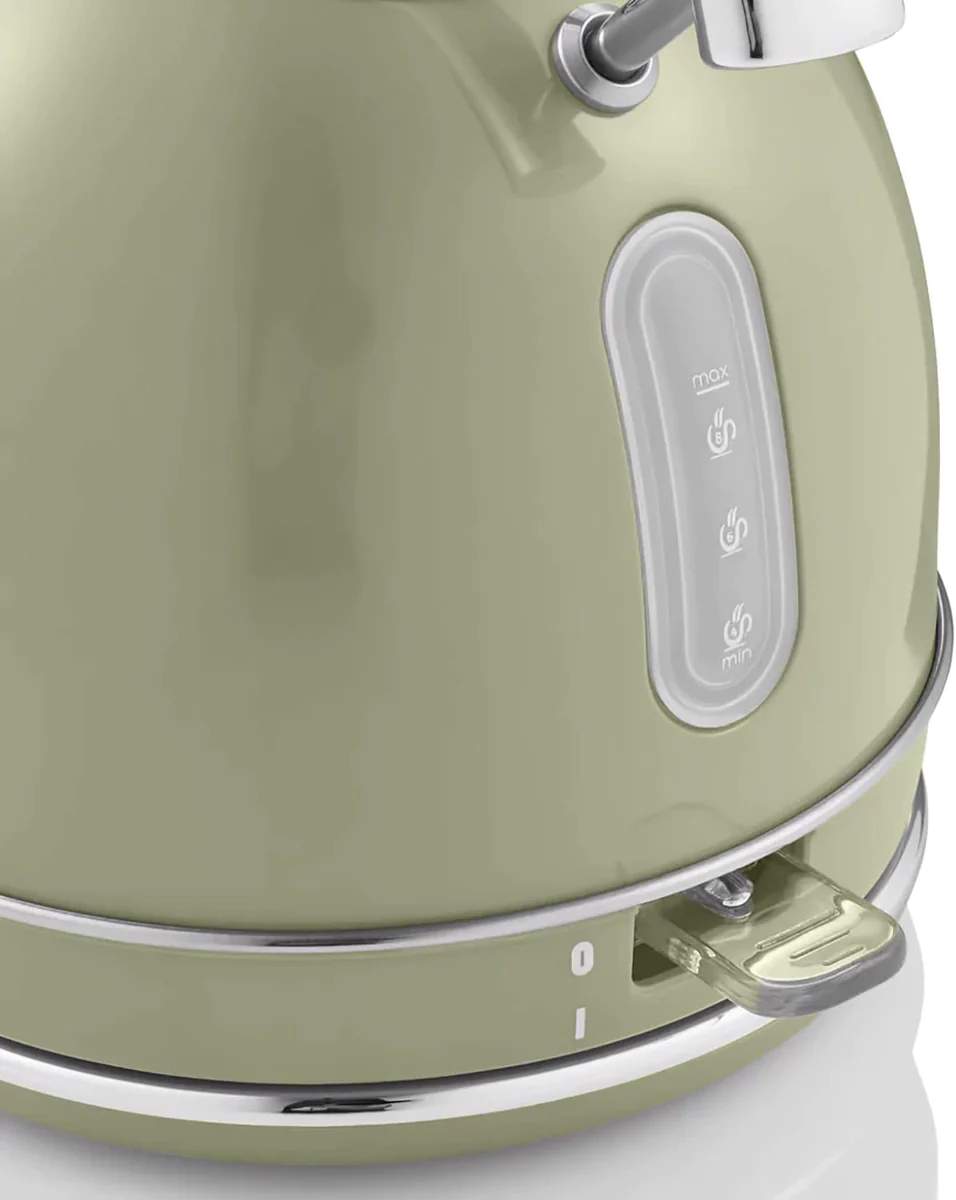 Retro Bouilloire, 1,8 L, Acier Inoxydable sans BPA, Résistance Cachée,