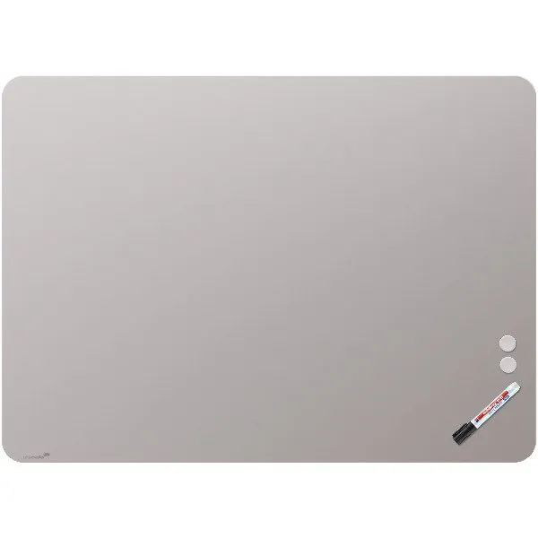 Legamaster Glassboard 90x120 cm grå, rammefri med mat overflade