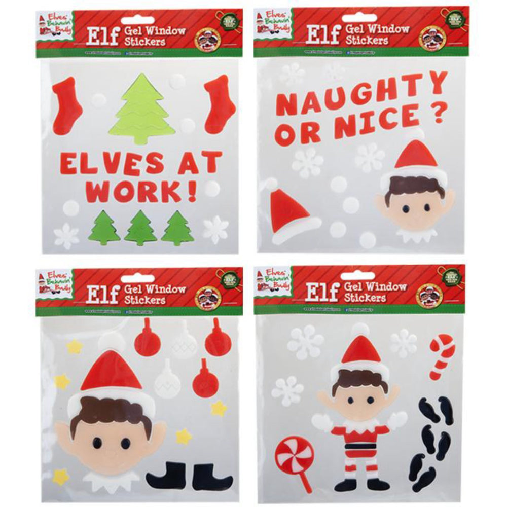 Køb Elves Behavin' Badley Elf Gel Klistermærke Sæt 4 Asst.