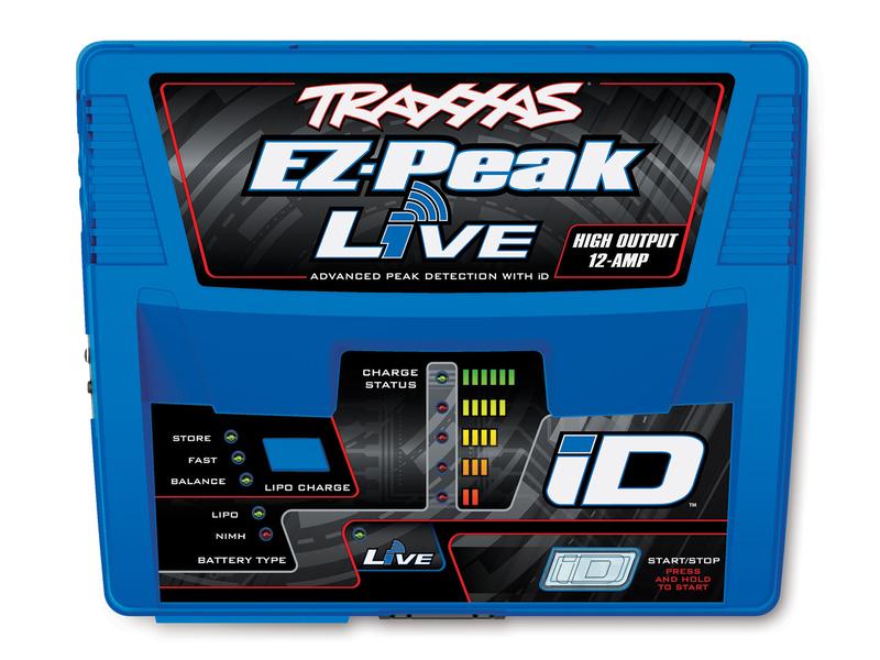Traxxas Ladegerät EZ-Peak Live 12 A 2-4S 12-Ampere-Schnellladegerät für Traxxas NiMH- und LiPo-Akkus bis 4S