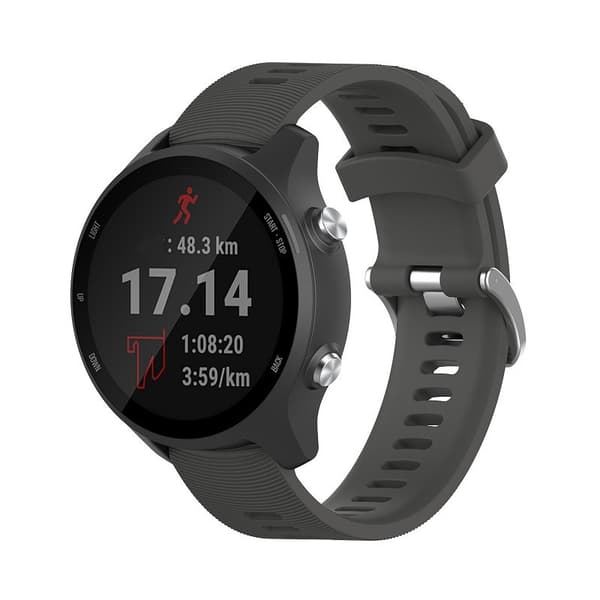 INF Klokkereim for Garmin Forerunner 245 Silikon Grå Garmin Forerunner 245 20 mm
