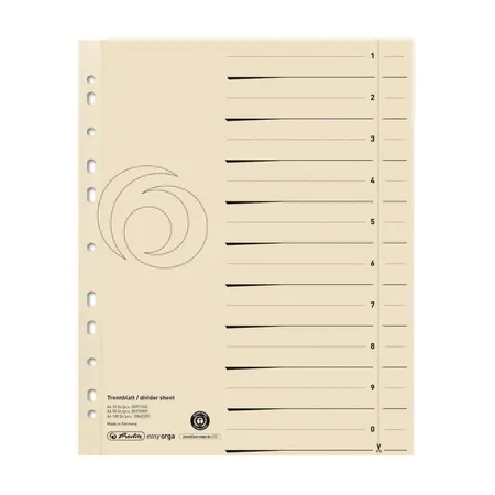 Herlitz Trennblatt A4 chamois 50er Packung