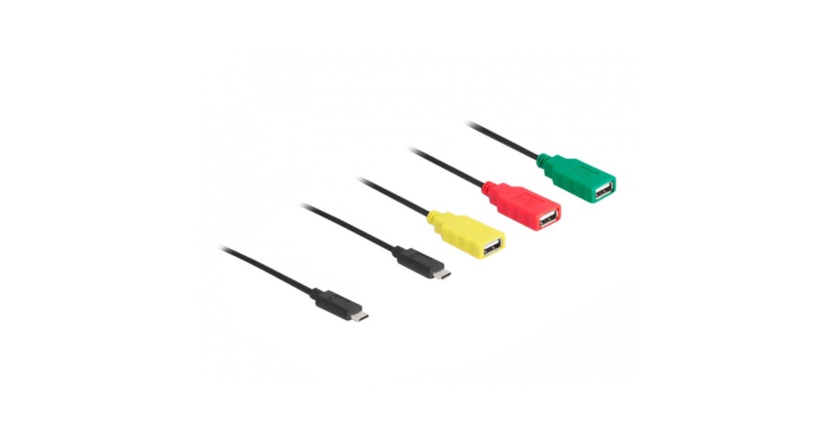 DeLOCK64203 usb-hub  (3x USB-A 2.0, 1x USB-C 2.0)
