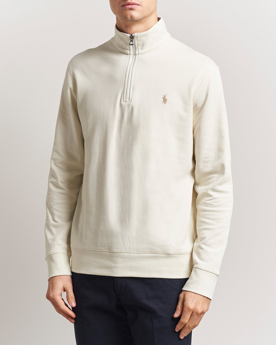 Polo Ralph Lauren Double Knit Half-Zip Sweater Parchment Cream