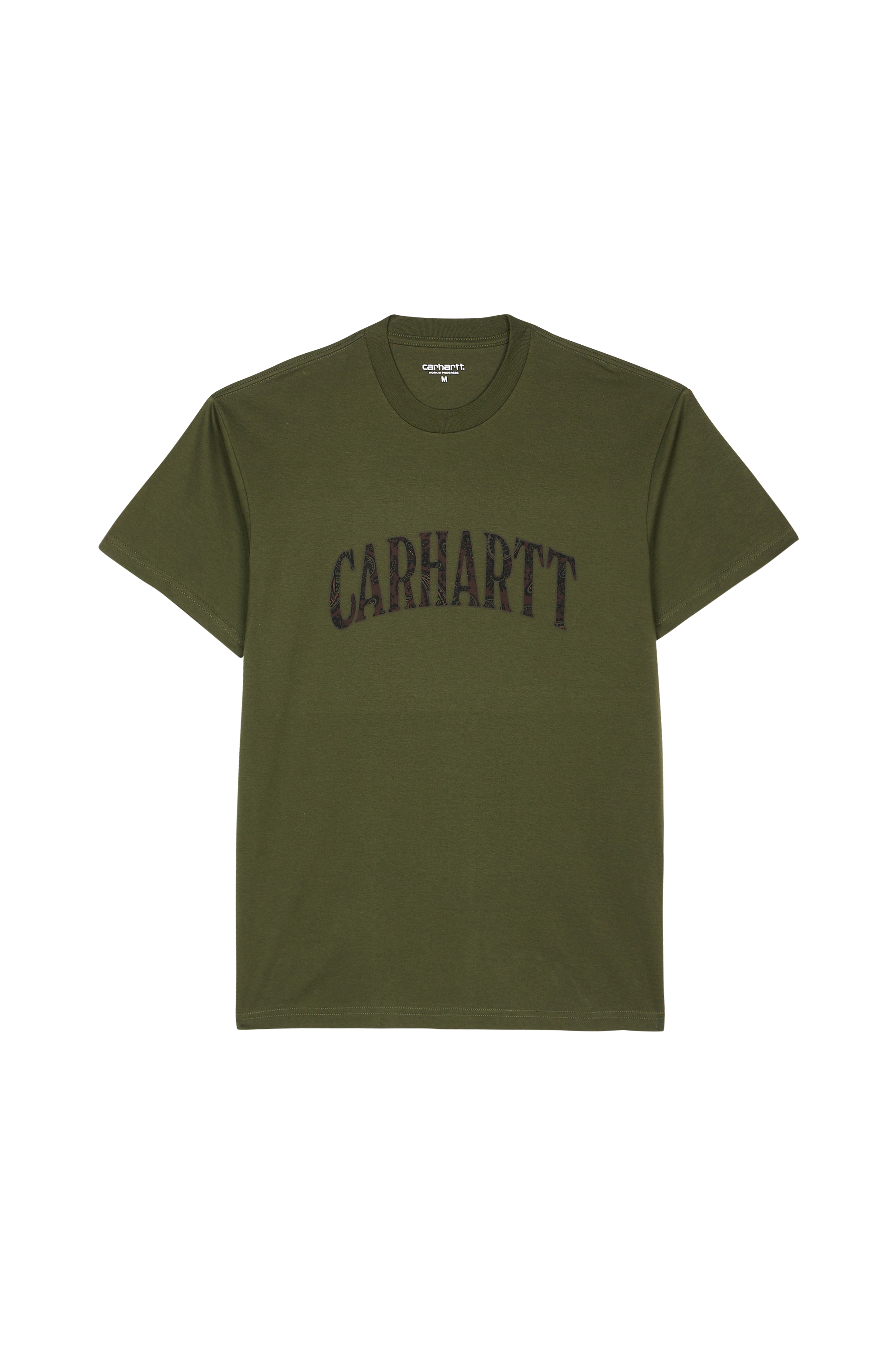 CARHARTT WIP t-shirt  S/S Paisley Script T-Shirt Kaki