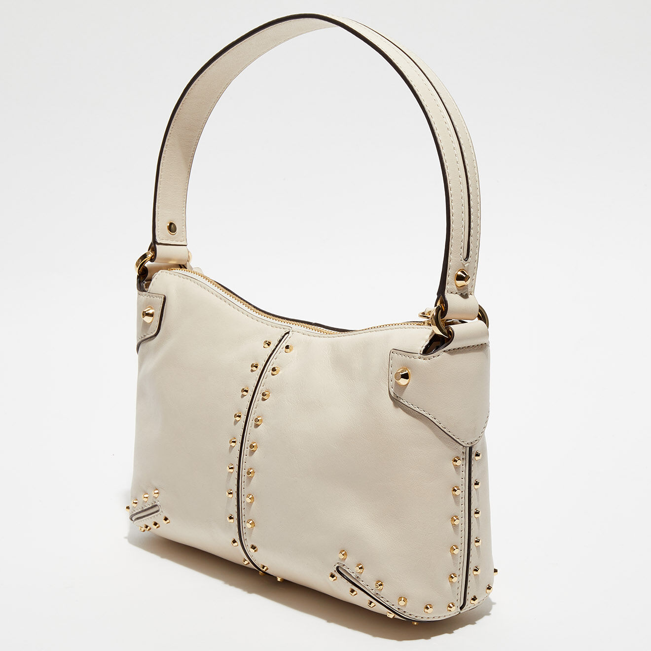 Michael Kors Sac porté épaule en Cuir Astor écrue - 20x10x5 cm