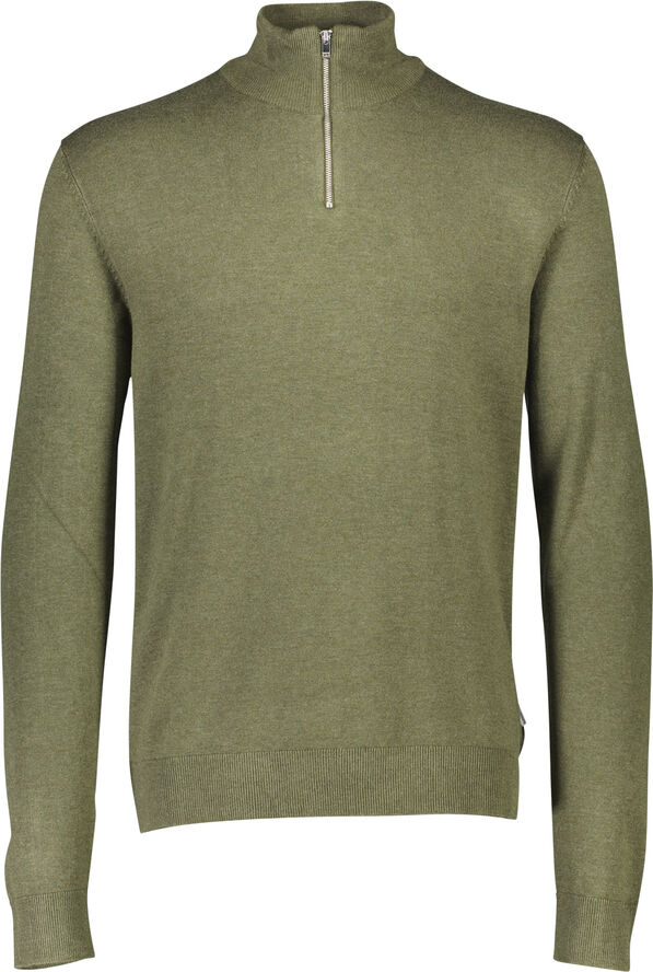 Lindbergh Ecovero half zip L/S knit Grøn