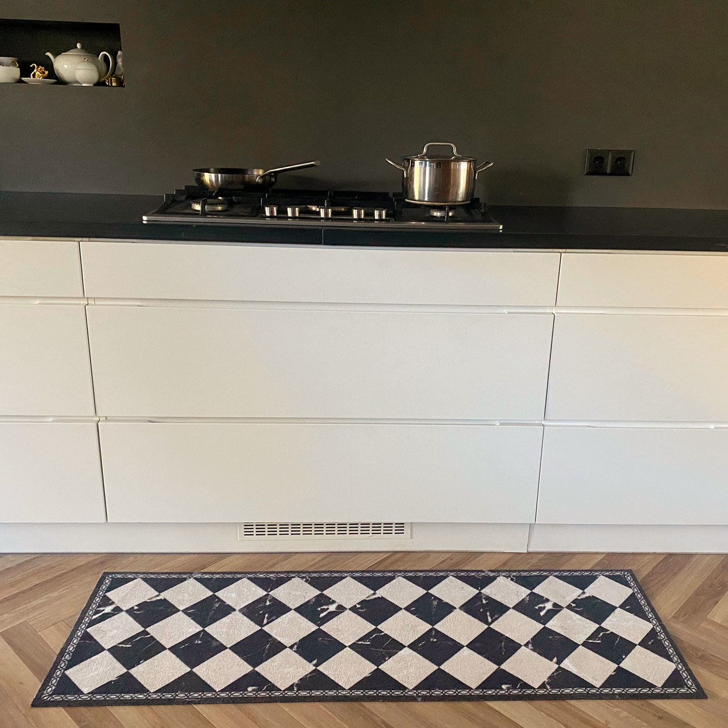 Küchenläufer Cook & Wash schwarz-beige