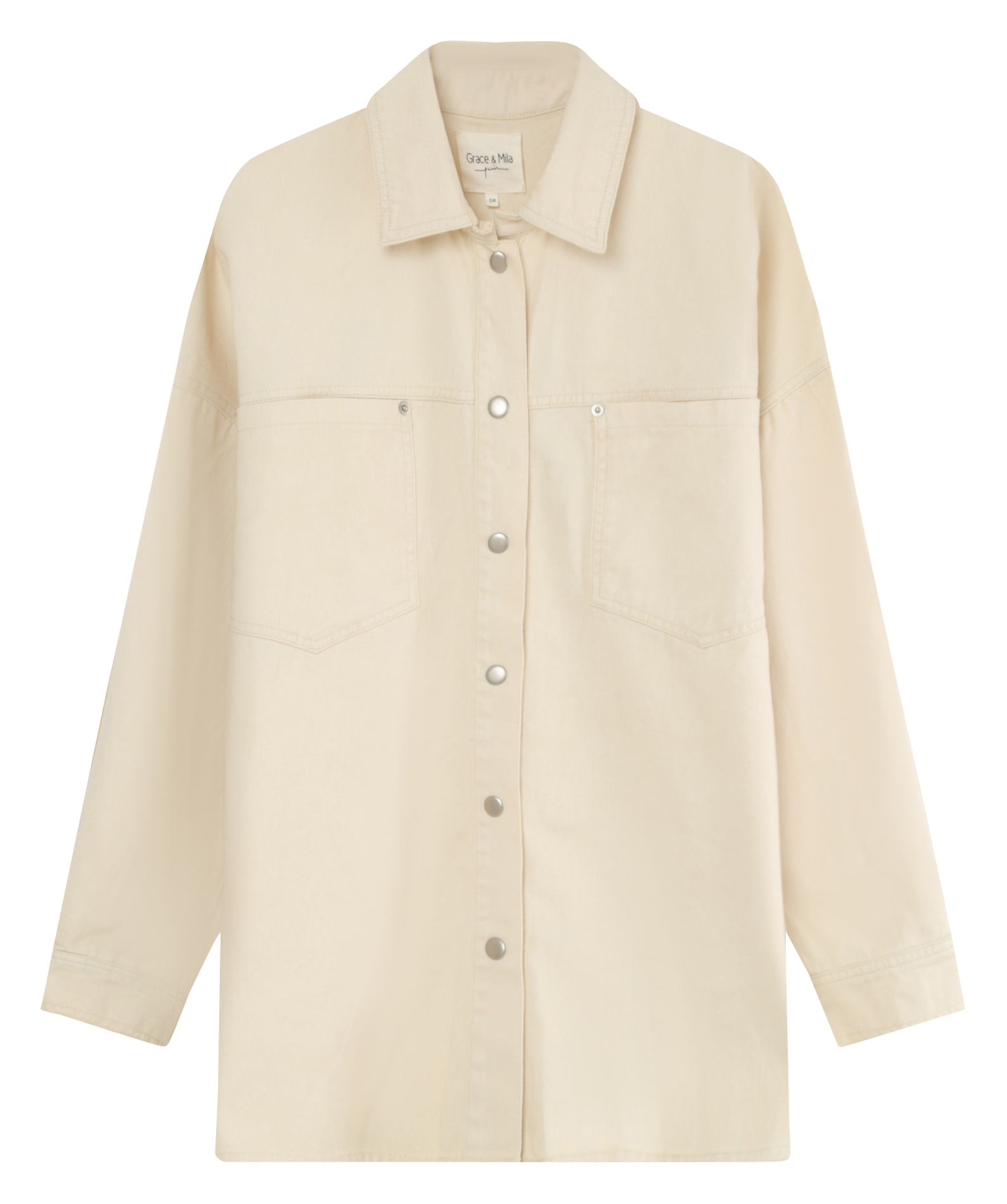 ELSA - Surchemise en jean | Beige