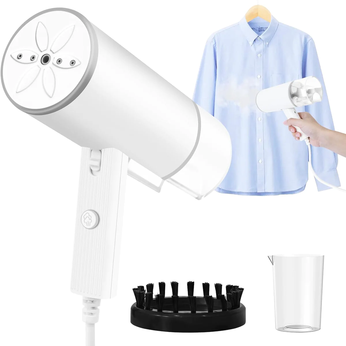Mini Défroisseur Vapeur de 130 ml 1000W blanc Vendos85