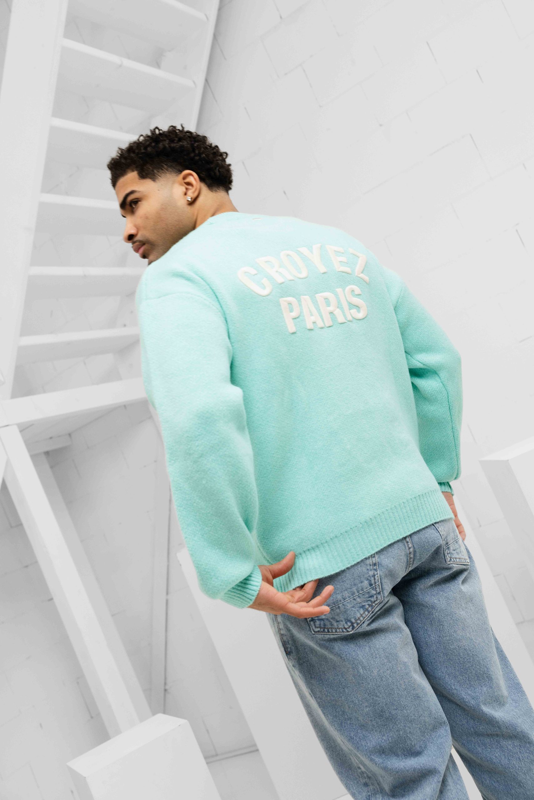 Croyez Paris Knit Sweater Heren Mint