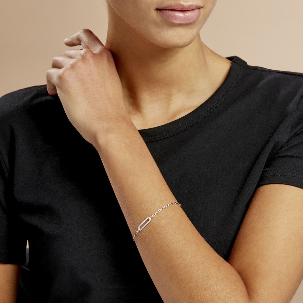 Bracelet Isabel Argent Blanc Oxyde De Zirconium
