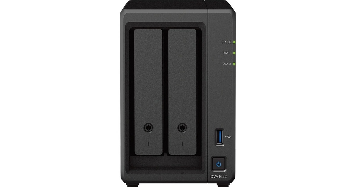 SynologyDVA1622 netwerk video recorder  (Zwart, 2x 3.5