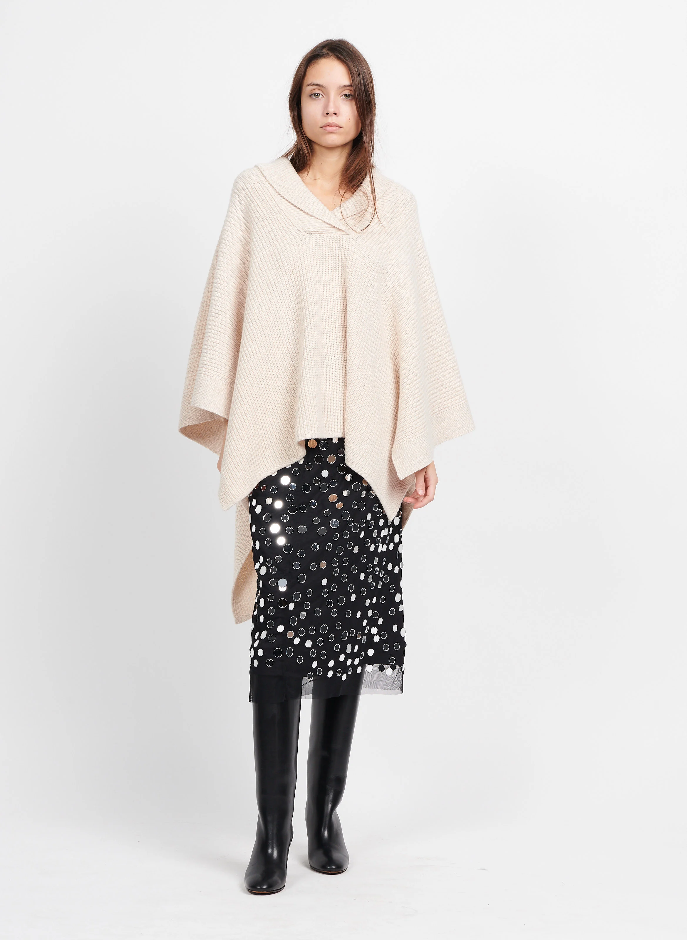 CRESCENT - Jupe courte droite | Noir