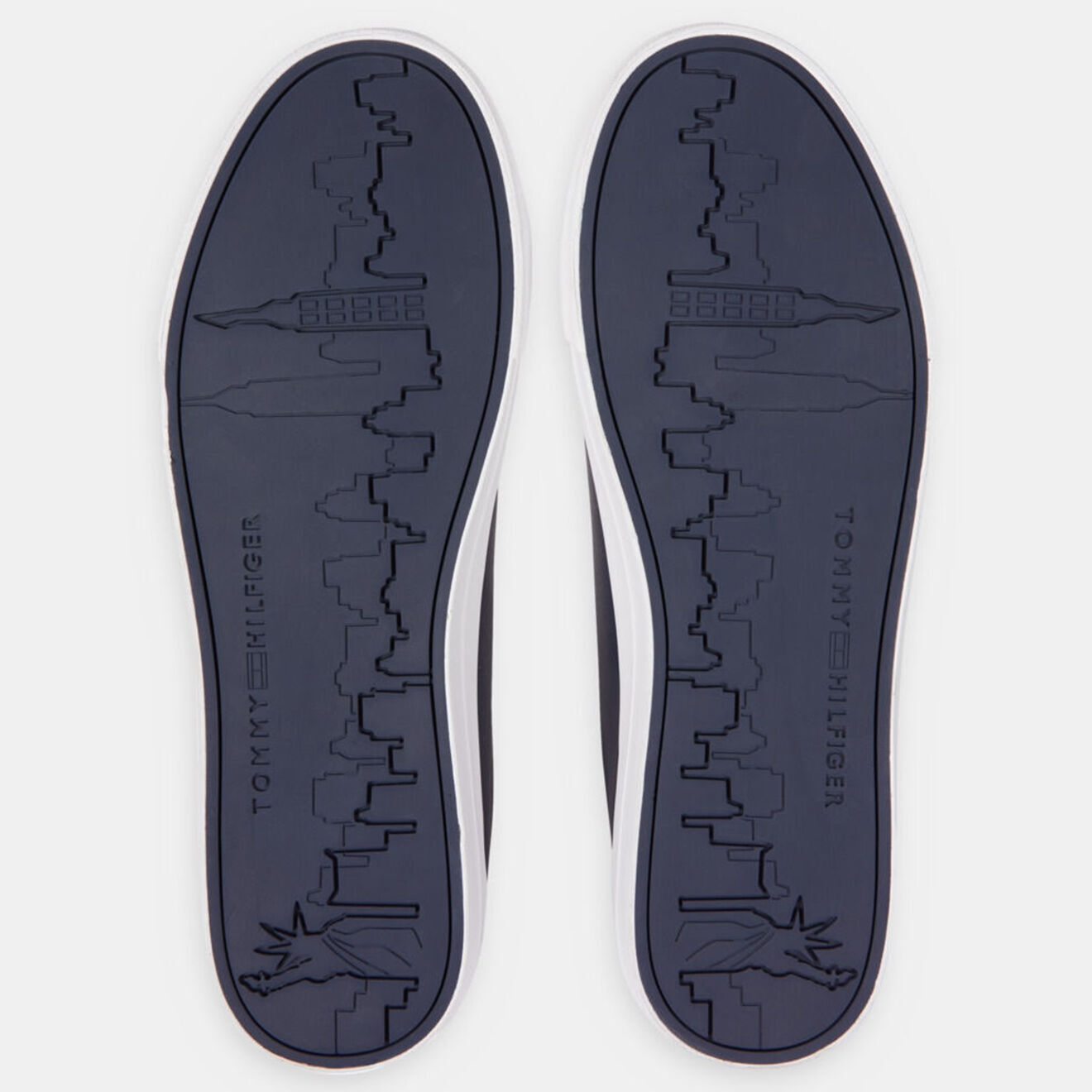 Tommy Hilfiger Baskets en Cuir Vulc Modern bleu marine