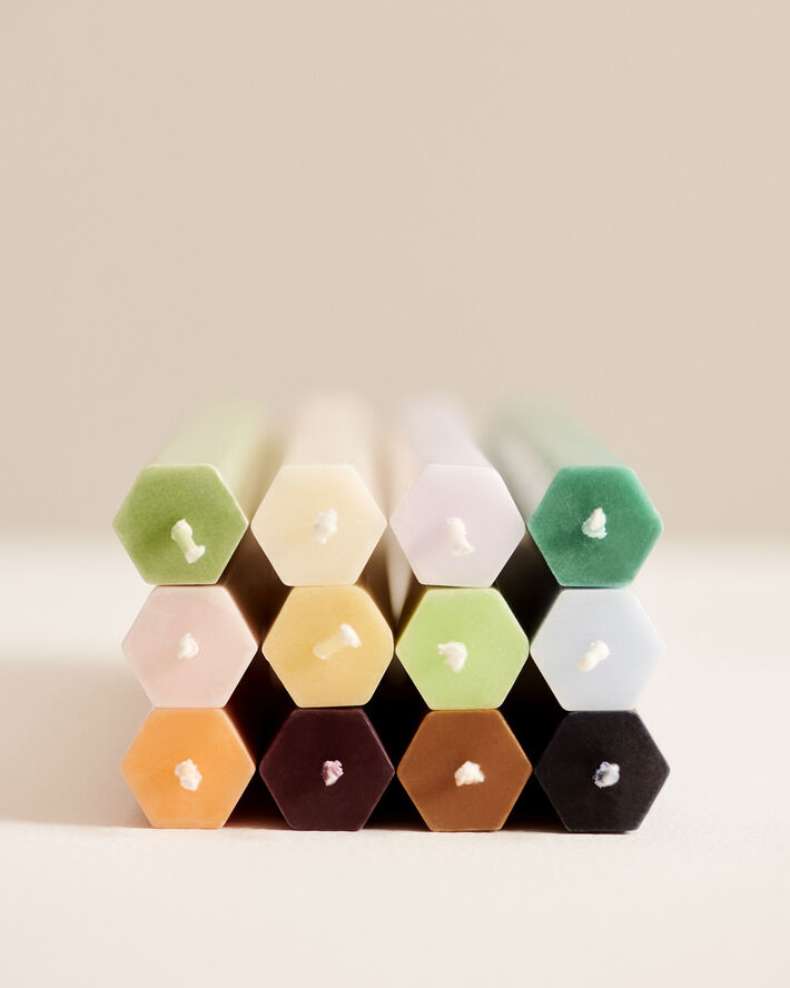 Hay Hexagon Candle - Set of 4