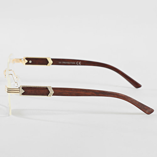 Lunettes Doré Marron