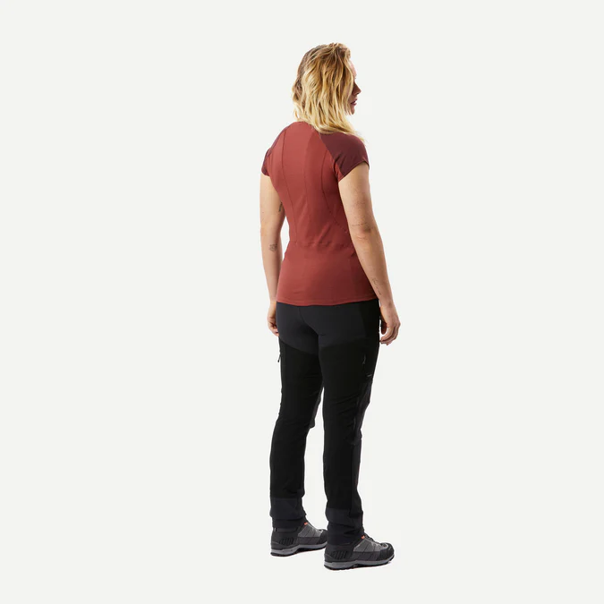 Decathlon Forclaz - Camiseta feminina Forclaz MT500 em lã merino
