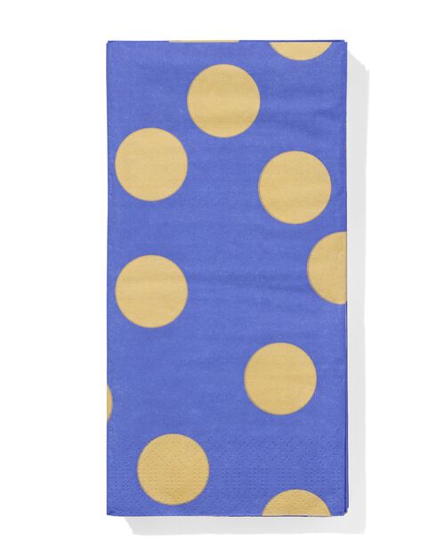serviettes pois bleus 40x40 - lot de 12
