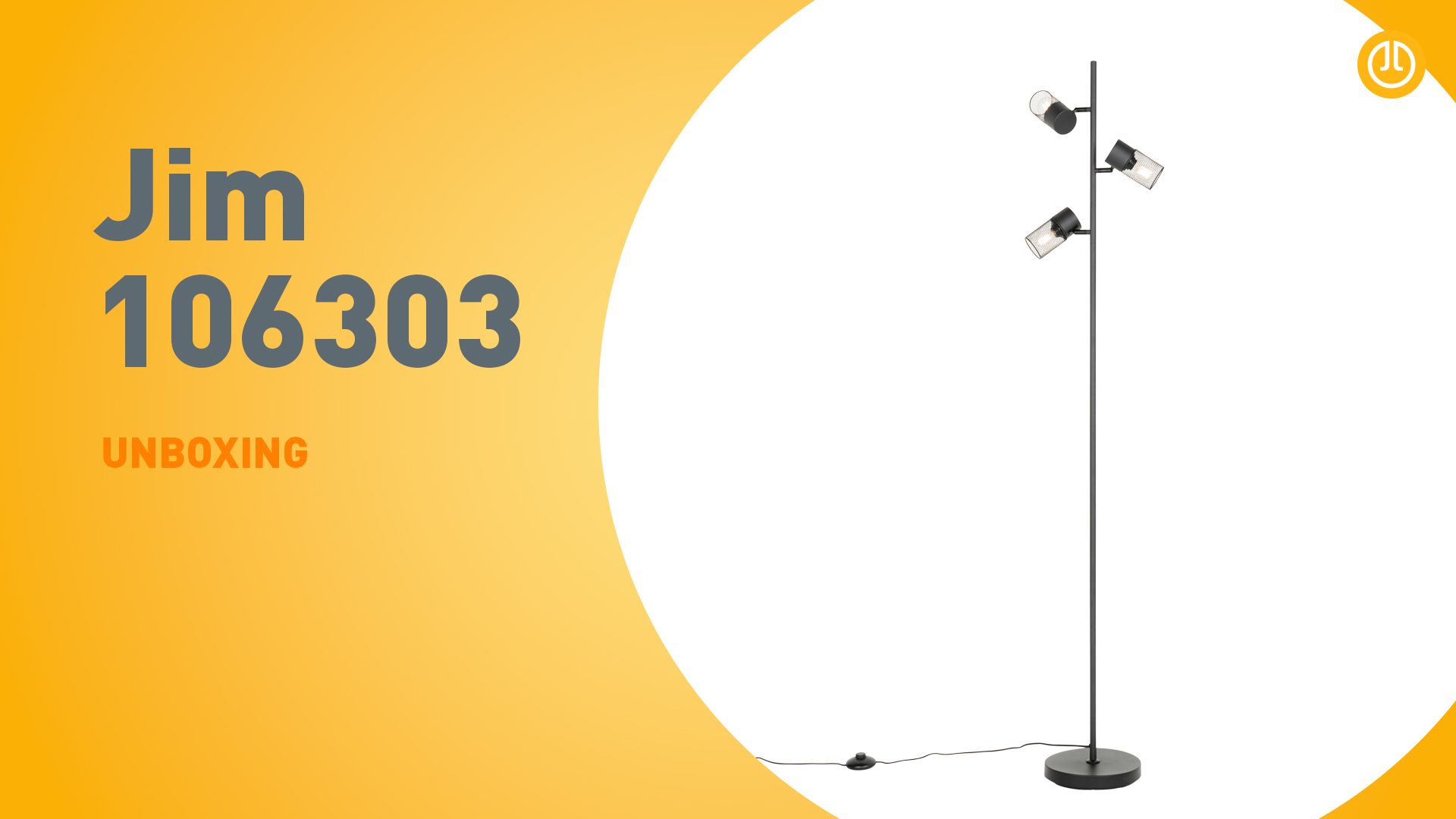 Industriële vloerlamp zwart 3-lichts - Jim