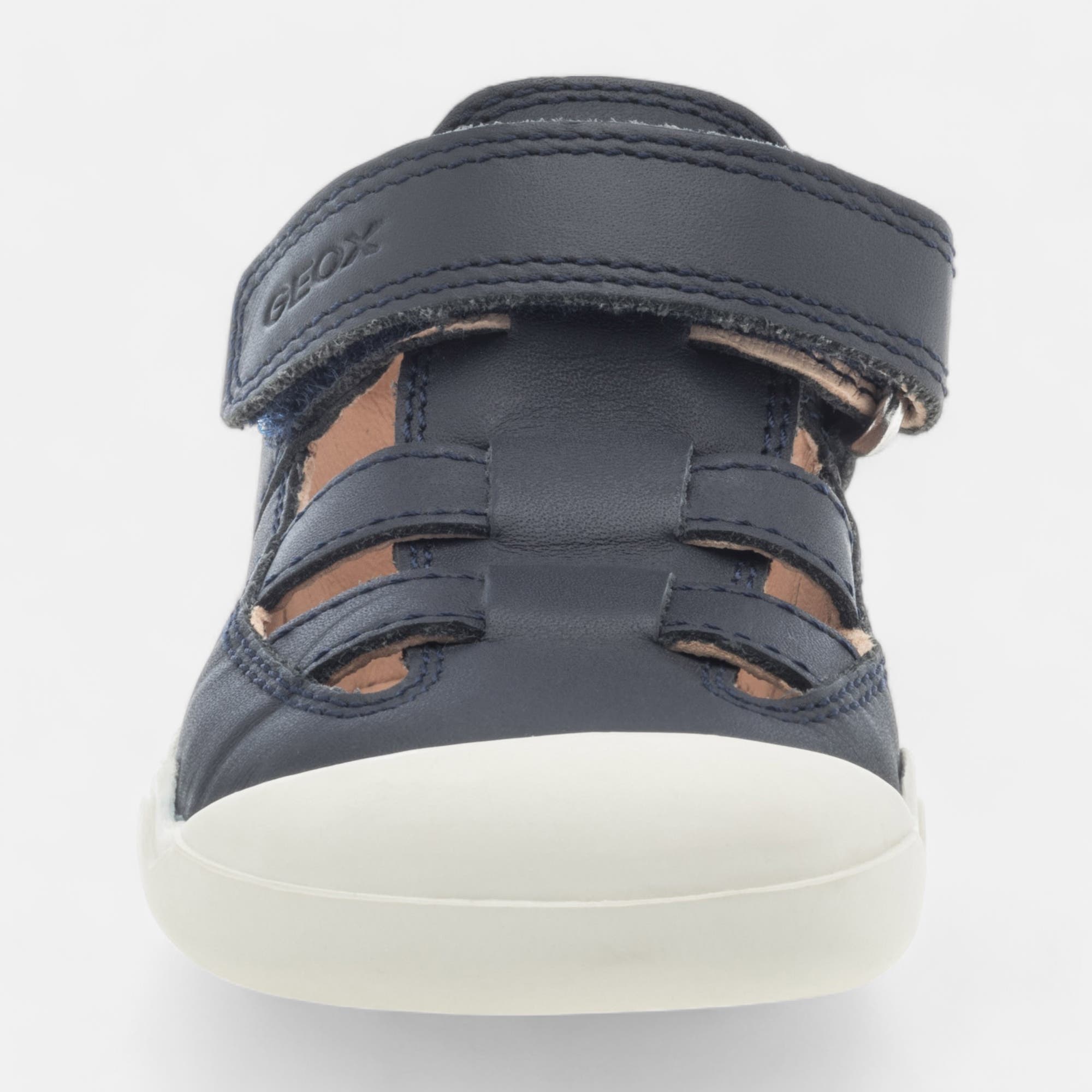 Babies Garçon en cuir bleu marine