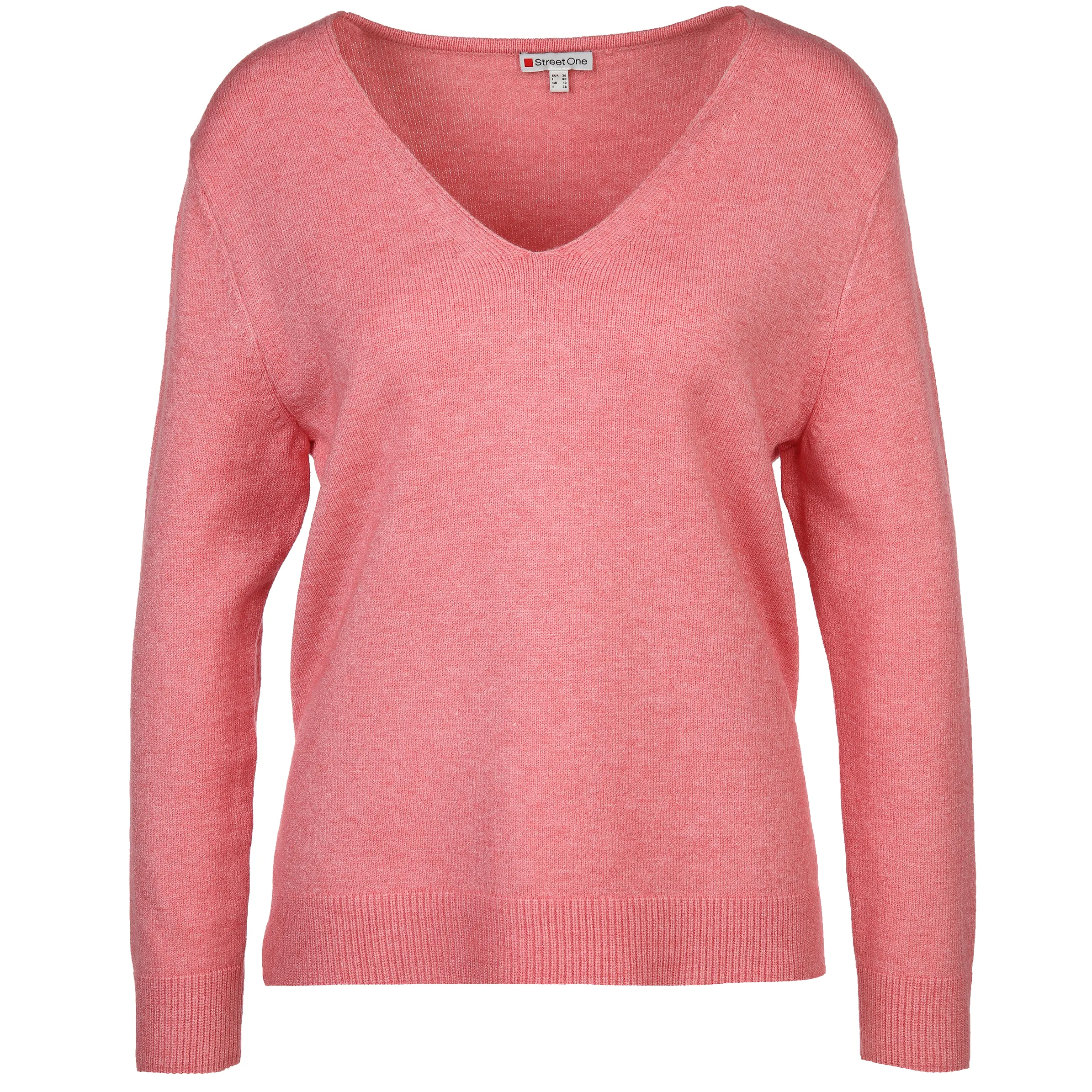Damen Flauschshirt in melierter Optik